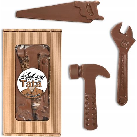 Regalo per papà per la Festa del Papà: statuette di cioccolatini a forma di utensili, 100 g.