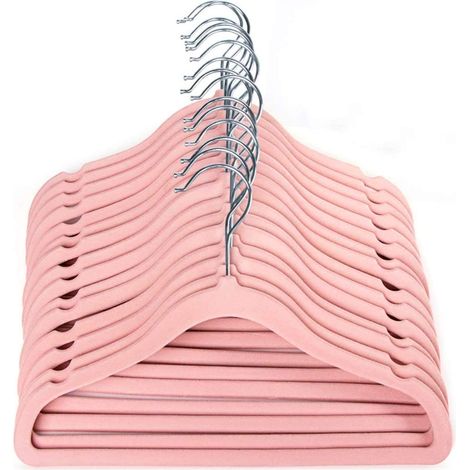 Cintre Bébé en Velours,32Pcs Ultra Fins Cintre Enfant Antidérapant avec Crochet Pivotant à 360°,Barre à Cravate Peu Encombrants pour Bebe et Tout-Petits Vêtements 29,5cm(rose)