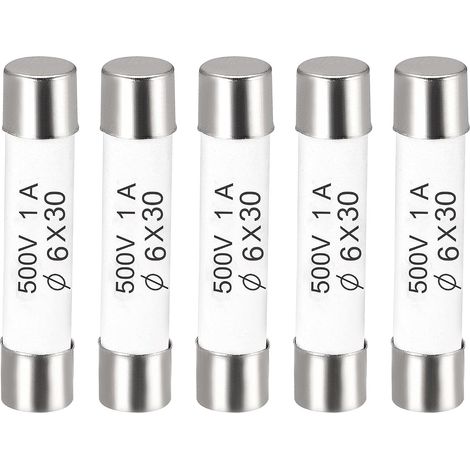 Jiajia AI, Céramique Fusibles à Cartouche 1A 500V 6x30mm Fusibles pour jardin, terrasse et extérieur (1/5)