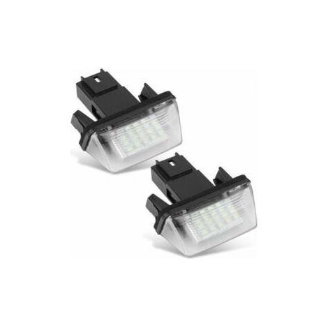 2 pièces Lampe de Plaque d'immatriculation de Voiture à 18 DEL Gauche et Droite pour C3 2002-2009 / BERLINGO / 306 307 406 5008 (1/4)