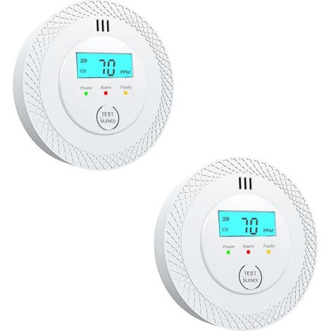 Détecteur de Monoxyde de Carbone Blanc - Ans de Vie de Batterie, Alarme CO, Installation Facile pour Camping-Car, Maison et Bureau (1/5)
