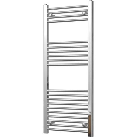 Zennor - Chrome Heated Towel Rail - H1200mm x W500mm - Straight (1/3)
