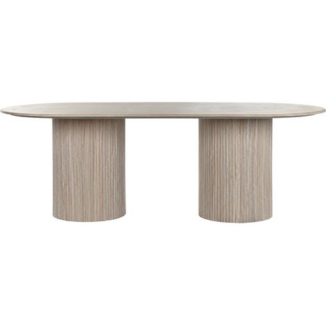 Mesa Ovalada Comedor Mdf 220X100X75 Simil Marmol (1/5)