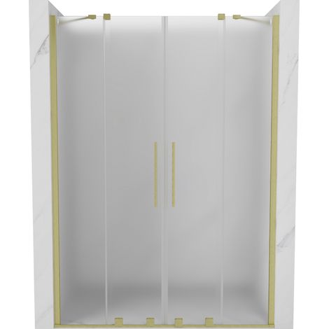 Mexen Velar Duo porte de douche coulissante 160 cm, givré, or brossé - 871-160-000-32-55 (1/5)
