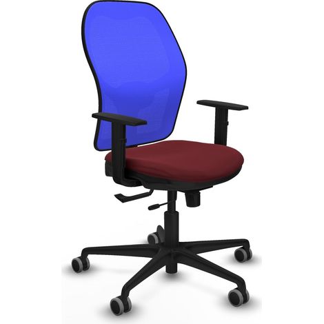 Sedia da ufficio piqueras y crespo Jorquera blu pelle sintetica (1/2)