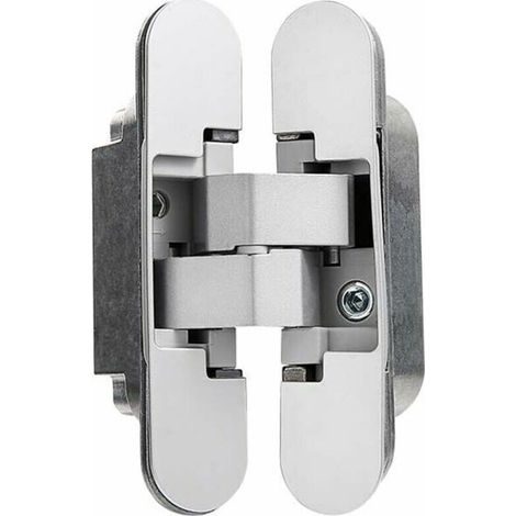 Charnière invisible pour portes lourdes – Lot de 2 – Charge 40 kg – Ouverture 180º – Épaisseur 35 à 45 mm – Réglage tridimensionnel (1/4)
