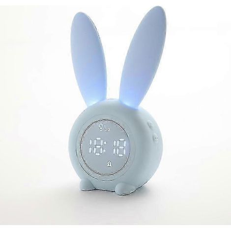 Réveil rechargeable pour enfants avec veilleuse et commande tactile
