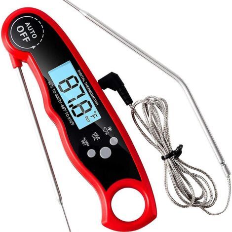 Instant-read meat thermometer for grilling and cooking. The best ultra-fast, waterproof thermometer with backlight and calibration. Digital food probe (1/5)