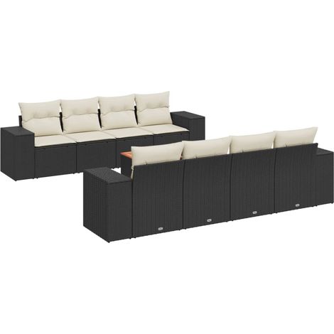 Maison Exclusive - Set de sofás de jardín 8 piezas y cojines ratá (1/5)