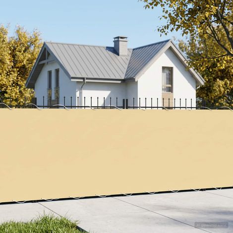 vidaXL Balcony Privacy Screen 1.2 x 25 m Fabric with PU Coated Beige (1/5)