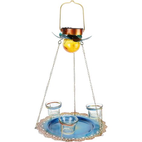 Wasserdichter Solar-Vogelfutterspender mit LED für den Außenbereich (1/5)