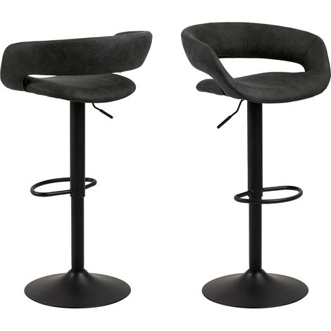 Chaise de bar Dusty - anthracite/noir (1/5)