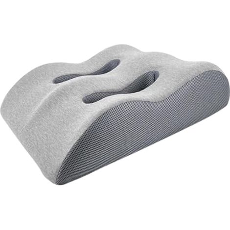 Oreiller de Soutien pour Les Jambes, Oreiller de Repos pour Les Jambes surélevé Confortable en Mousse à mémoire de Forme pour la Lecture des Hanches, Gris Clair (1/5)