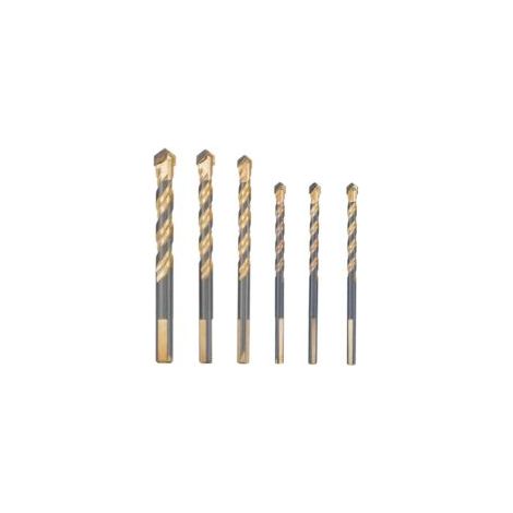 Questo set di 6 punte per vetro e piastrelle include 3 punte da 6 mm, 8 mm, 10 mm e 12 mm. È adatto per forare materiali come piastrelle, vetro, mattoni, marmo e specchi. - Crezuo