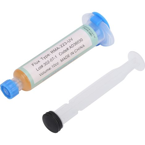 Pâte à souder RMA-223-UV avec aiguille poussoir pour réparation de puces de téléphone portable, brasage électronique, kit de soudure. (1/5)