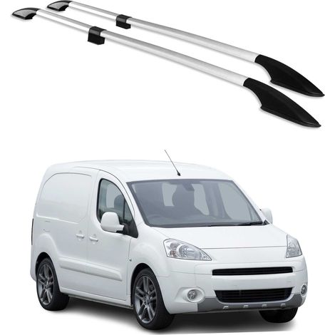 OMAC Barres de Toit longitudinales pour Citroen Berlingo 2008-2018 L1 Aluminium Gris (1/5)
