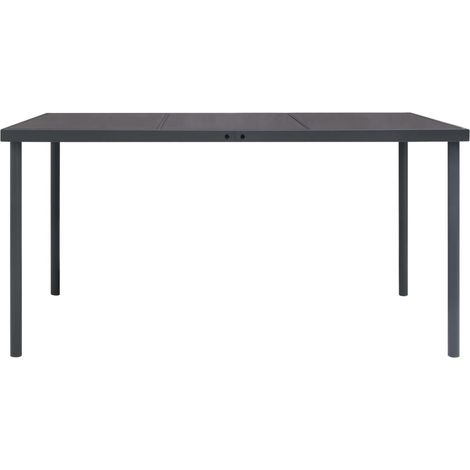 Maison Exclusive - Outdoor-Esstisch Anthrazit 150x90x74 cm Stahl