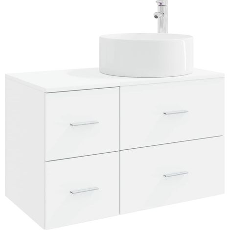 Bathroom Furniture Set 2 pcs White Engineered Wood vidaXL (1/5)