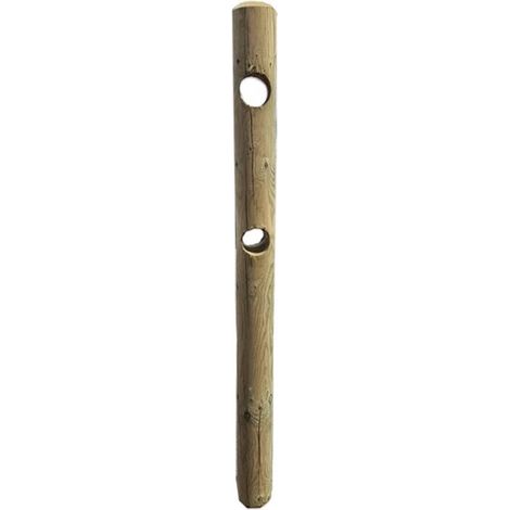 Palo tondo in legno da Ø12 cm, a 2 fori passanti da Ø8 cm, 150 cm (1/5)