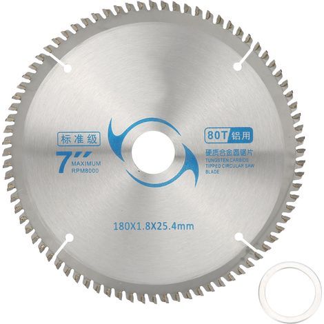 Lame de scie circulaire de 7 pouces, disque de coupe en alliage dur pour bois, 80 dents (1/5)