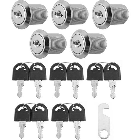 NUOBESTY 5 Serrures à came en alliage de zinc pour boîtes aux