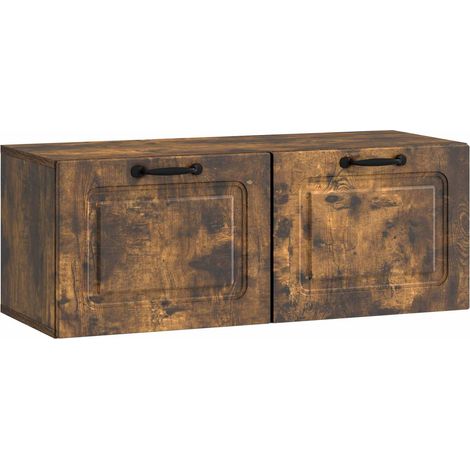 Mueble para TV de pared Roble Ahumado 78,5 x 31 x 30 cm
