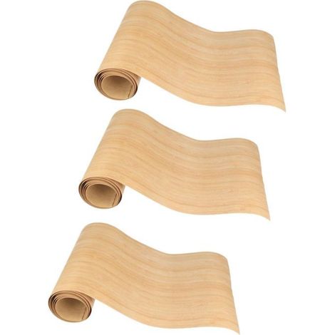 3 rubans de placage bois 20 x 125 cm (1/3)
