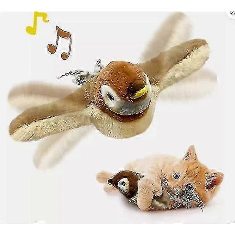 Oiseau volant interactif pour animaux de compagnie avec ailes battantes - Moineau (1/2)
