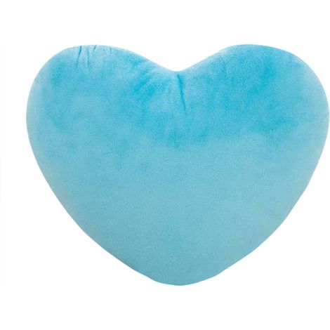 Coussin En Forme De Cœur - Coussin Peluche Bleu 50 Cm - Pour Décoration Intérieure, Célébration Amoureuse, Mariage, Saint-Valentin - 1 Pièce (1/3)