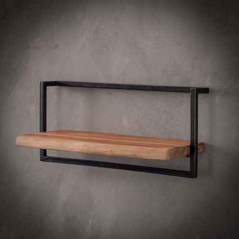 Étagère murale en bois et métal 65cm ERNEST (1/5)