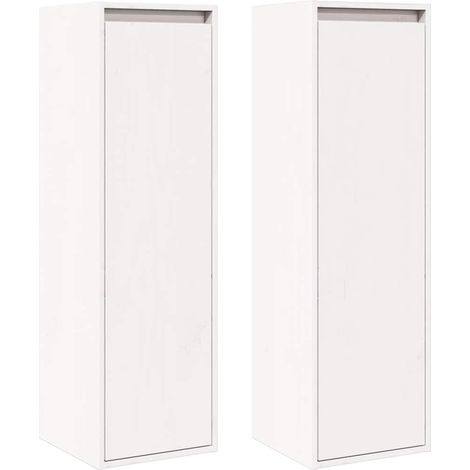 Maison Exclusive - Pensili Bianc2 pz 30x30x100 cm in Legno Massello di Pino