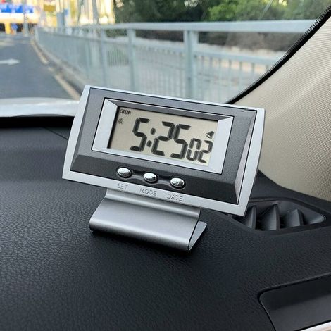 Voiture électronique Horloge de Bureau Mini Horloge électronique Petit Réveil Chronomètre Examen Sport Horloge, Voitures Tableau de Bord Intérieur Affichage de l'heure (1/4)