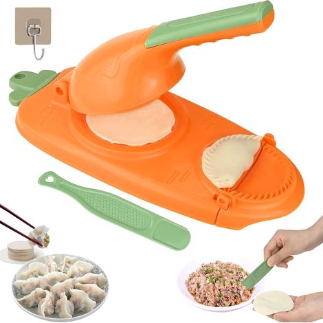 Macchina per ravioli 2 in 1: manuale per la pasta, per l'impasto e stampo (arancione) (1/5)
