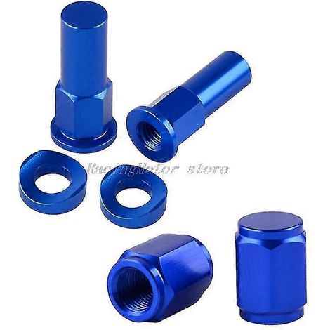 Felgenmuttern, Schrauben, Distanzstücke, Ventilkappen für Motocross-Motorräder KTM EXC EXCF SX SXF XC XCW XCF 125 150 200 250 350 450 525 530 300 – Blau