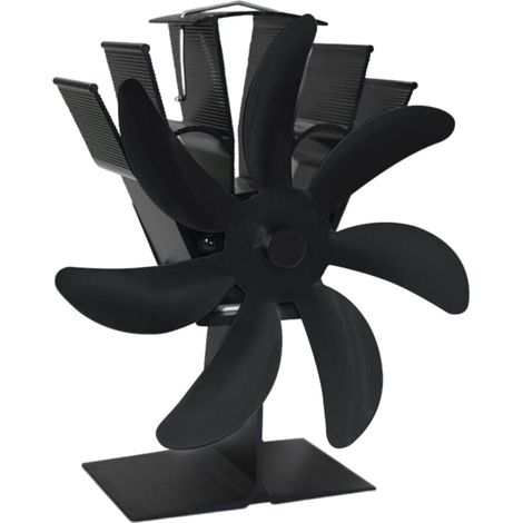 Ventilateur De Cheminée Économique 7 Ventilateurs Circulation Pour Bûches Brûleur À Bois Chaud Distribution Efficace Chaleur (1/4)