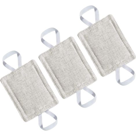 Coussins butoirs de porte, blancs, 10 x 8 cm, lot de 3 Amortisseur de porte en coton et lin réduisant le bruit Espace de vie calme (1/5)