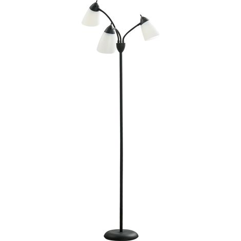 Arc Tree Floor Lamp 3 Adjustable Rotating Lights, Industrial Standing Lamp Steel Frame for Bedroom Living Room, 155cm, Black (1/5)
