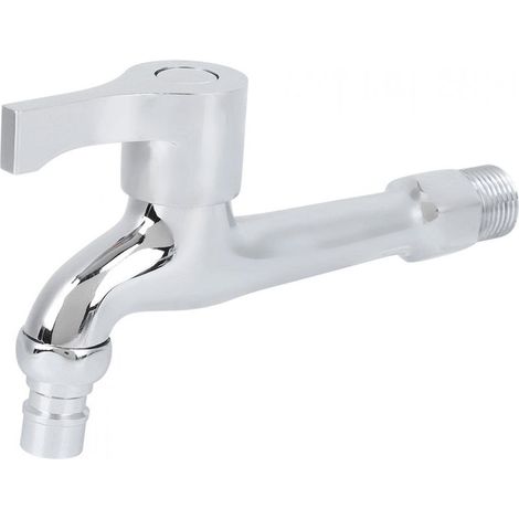 Robinet d'eau à ouverture rapide, G/2in cuivre galvanoplastie robinet froid unique machine à laver robinet robinet pour usage domestique pour cuisine maison salle de bain(Long Type 4923) (1/5)