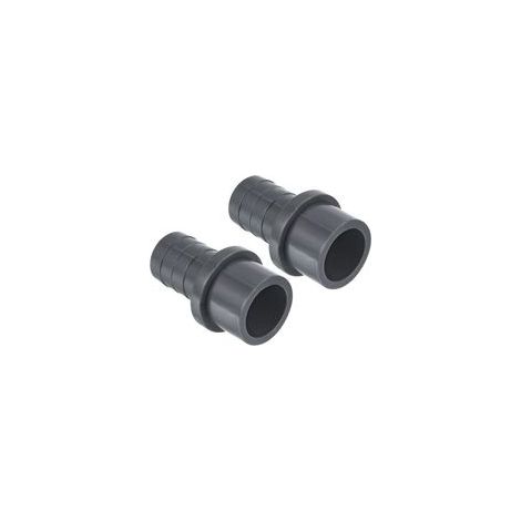 Réducteur de tuyau, Diamètre extérieur de la douille : 32 mm x diamètre extérieur de la pagode : 25 mm, 2 pièces par paquet, connecteur droit, gris. (1/5)