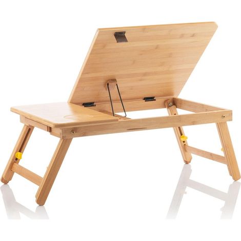 InnovaGoods Lapwood Klapptisch Beige 53,5 cm