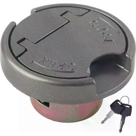 Bouchon de réservoir d'essence avec serrure et clés, en acier inoxydable, universel pour scooter/moto GY6-JXLGV (1/4)