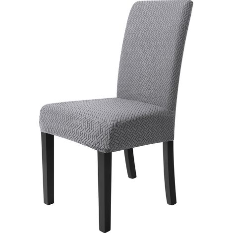 Sitzbezug aus Polyurethan-Fleece mit Spitze – Universelle Abdeckung für Stuhllehnen (45–55 cm), Farbe Mittelgrau, einfarbiges Muster, ideal für Wohnzimmer, Sofa oder modernen Sessel
