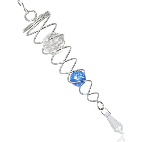 Carillon a Vent, Cyclone en Métal Carillons Décoratifs Extérieur, Transparent Boule de Cristal, avec Crochet Carillon à Vent, Facile Accrocher, pour Maison, Bureau Jardin (1/5)