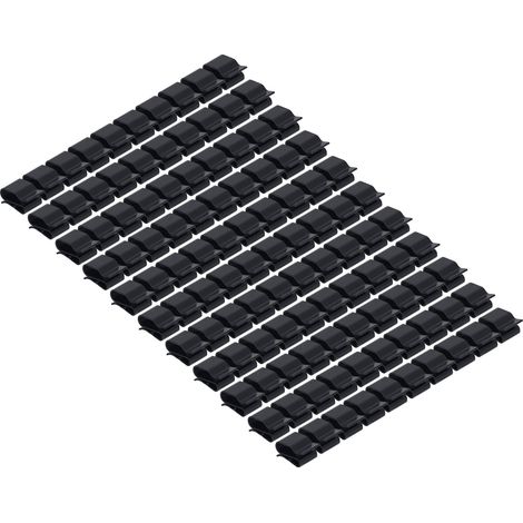 100 clips de fixation pour câbles de panneaux solaires, isolés en plastique PA66, outil de gestion des câbles photovoltaïques (1/5)