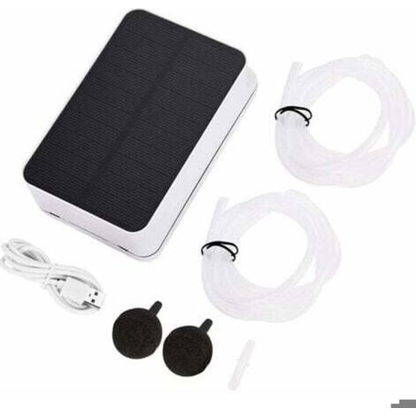 Oxygénateur solaire – Batterie 2200 mAh, recharge USB – Pour étangs et piscines extérieures (1/4)