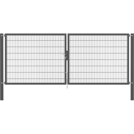 ALBERTS Doppeltor Flexo Plus, anth.RAL 7016, z.Einbet.BxH4000x1600mm, PF2300/100x100mm (1/5)