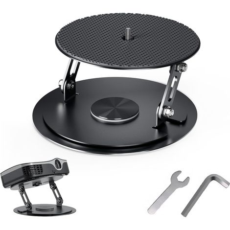 Soporte de escritorio para proyector, soporte giratorio de 360° con tornillo de 1/4 de pulgada, compatible con la mayoría de los proyectores, ideal para cine en casa y oficinas. (1/5)