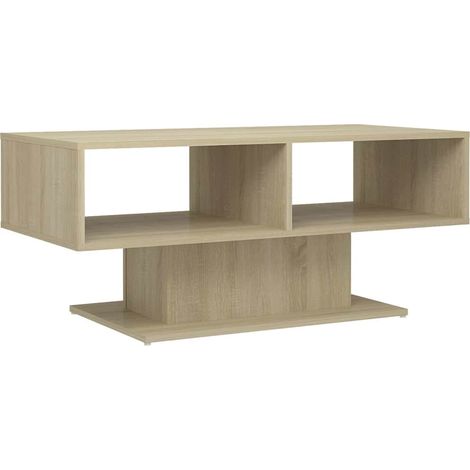 Maison Exclusive - Couchtisch Sonoma-Eiche 103,5x50x44,5 cm Holzw (1/5)