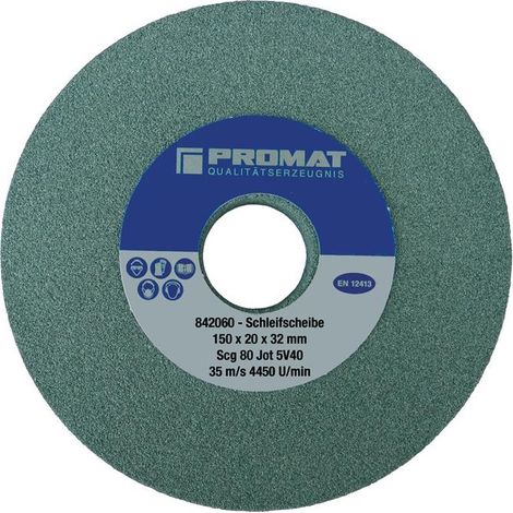 Disque pour tourets à meuler Ø300xB40x76mm 80 Form A - 125x19mm SCg (1/2)