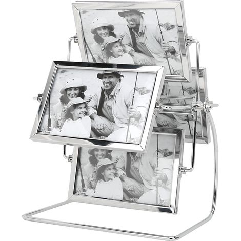 6x4 Zoll drehbarer Metall-Fotorahmen für Studios - Horizontale Aufstellung (1/5)